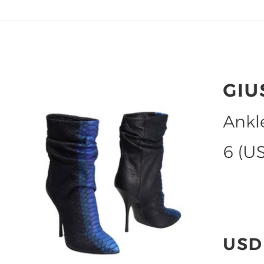 Giuseppe Zanotti Ankle boots Size 6 Made in Italy Snake skin - Picture 5 of 17